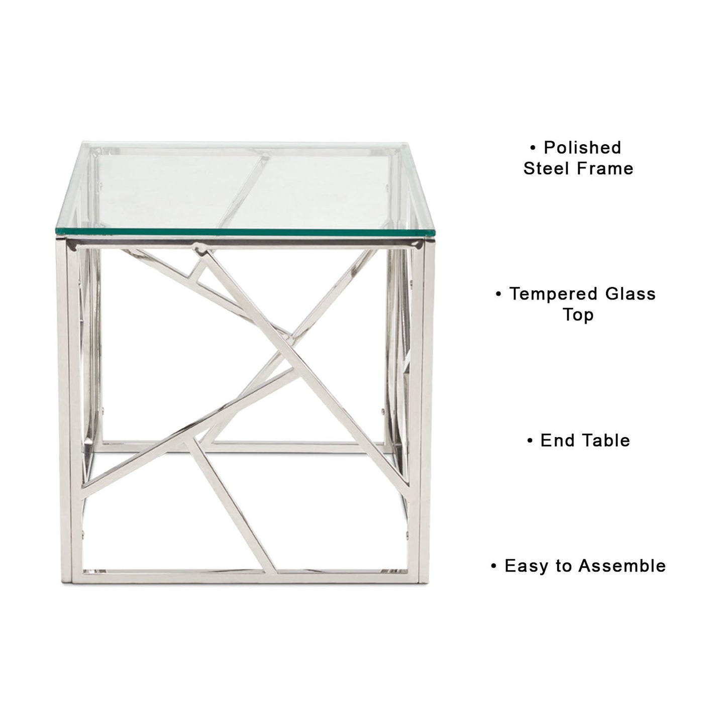 silver end table