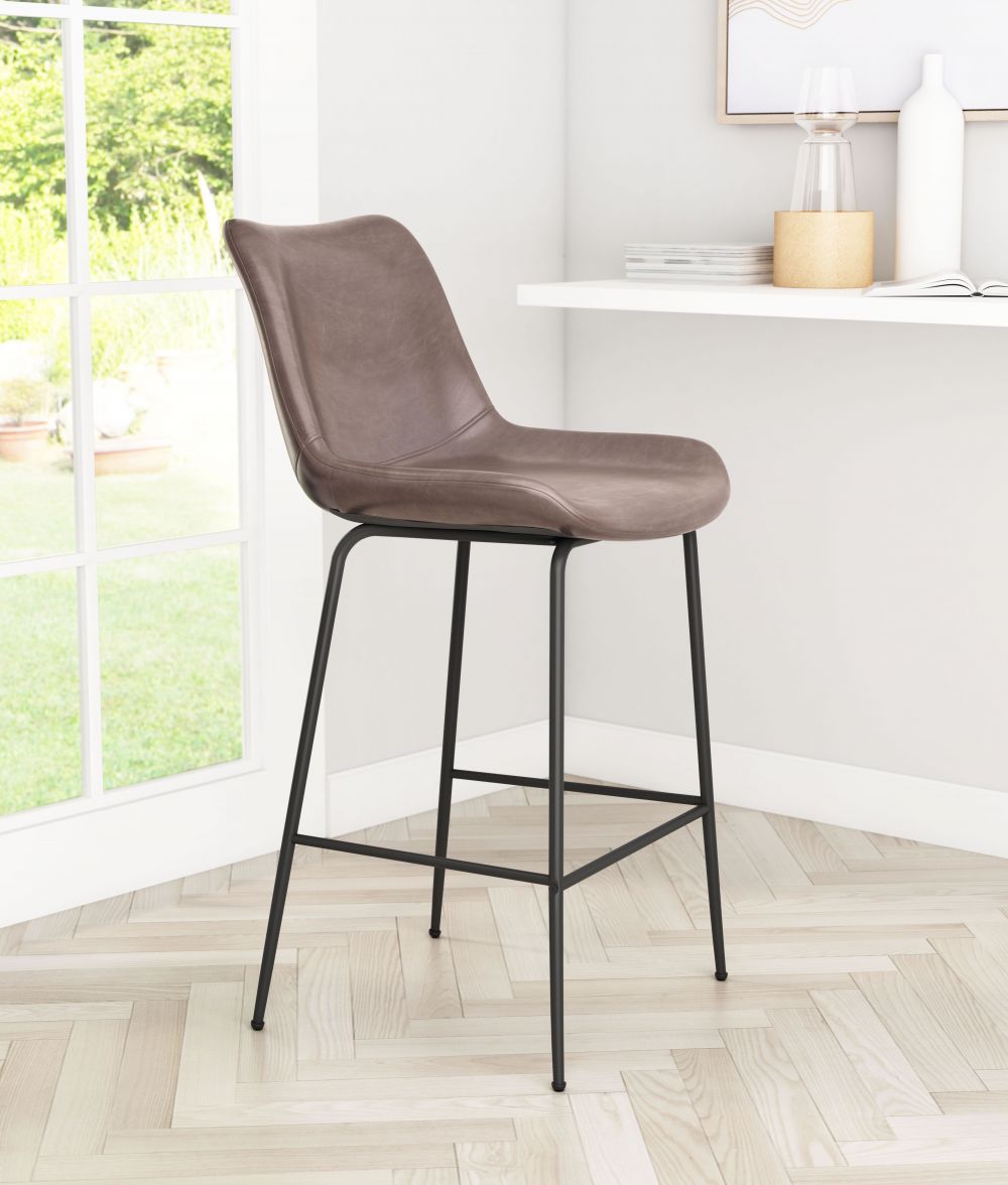 brown counter stool