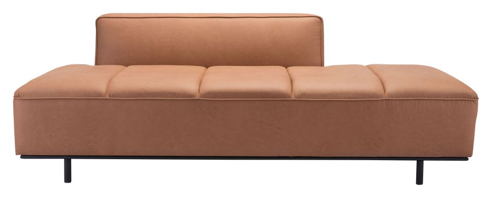 brown leather sofa