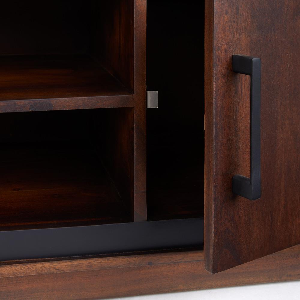 brown wooden TV unit