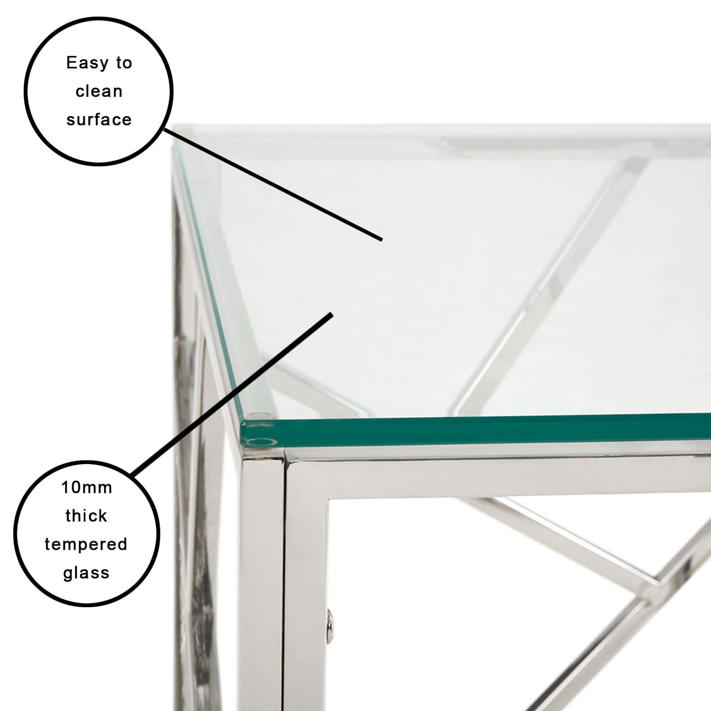 steel frame side table