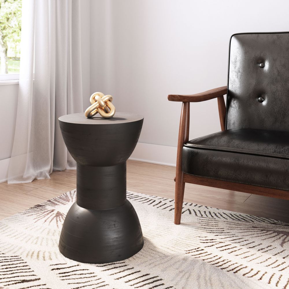 black side table