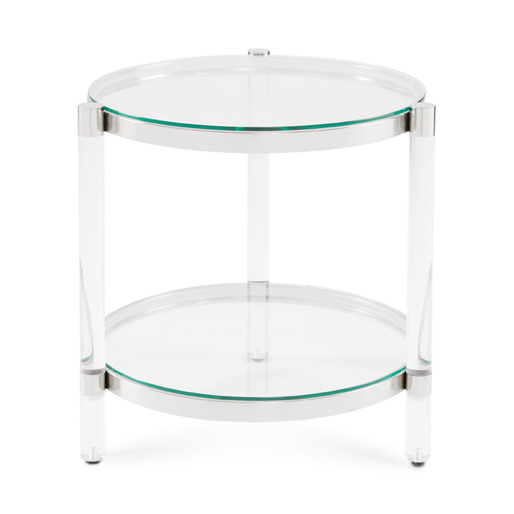 silver end table