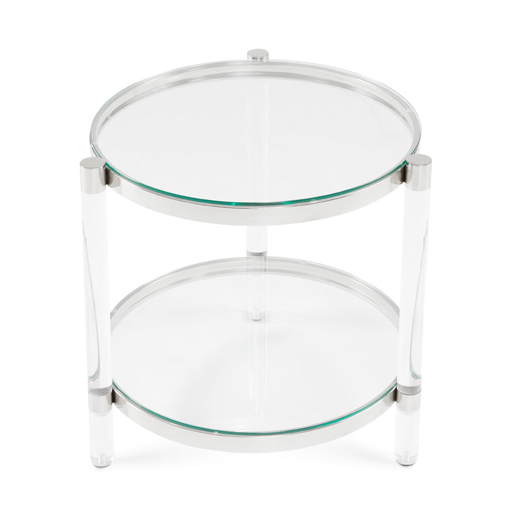 silver side table