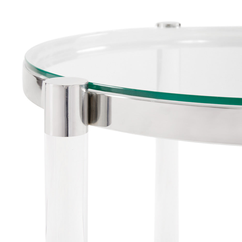 steel frame side table