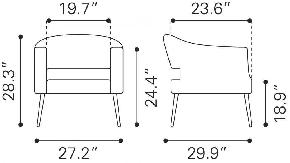 brown leather accent chair