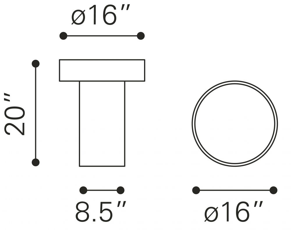 black wooden side table