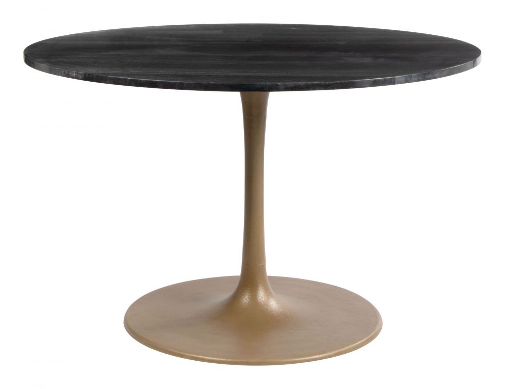 black dining table