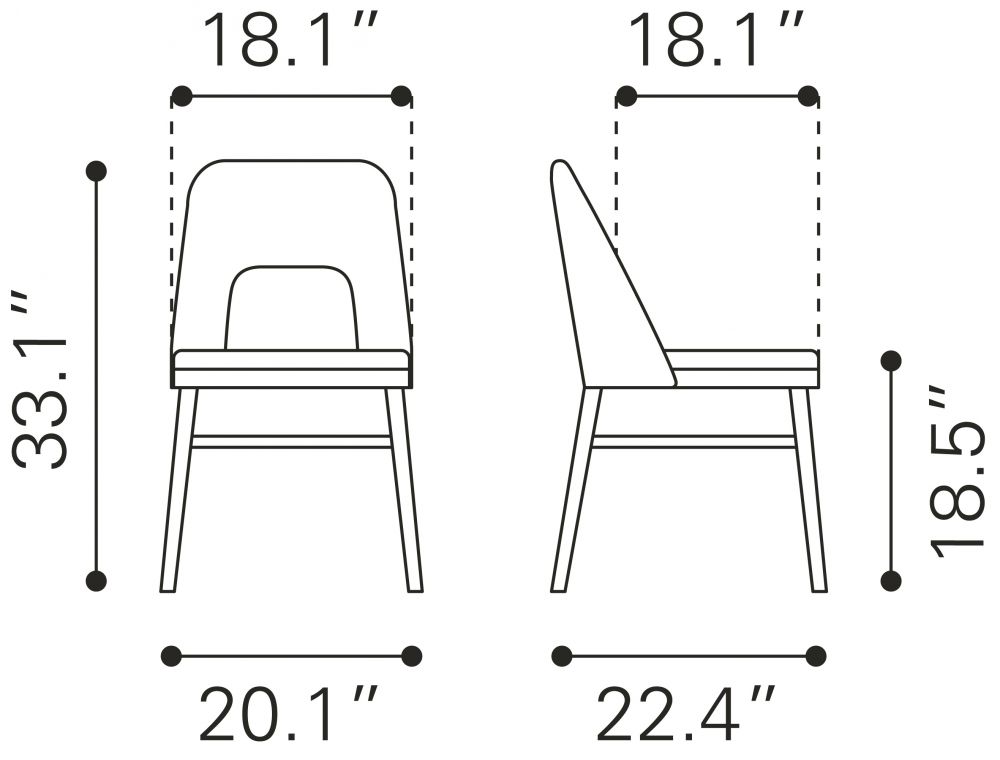 wood legs dining chair
