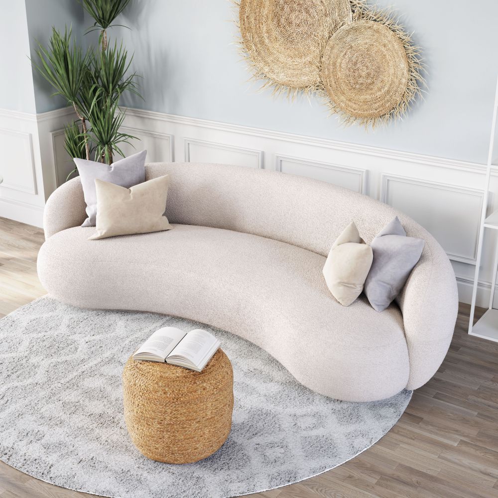 beige fabric sofa