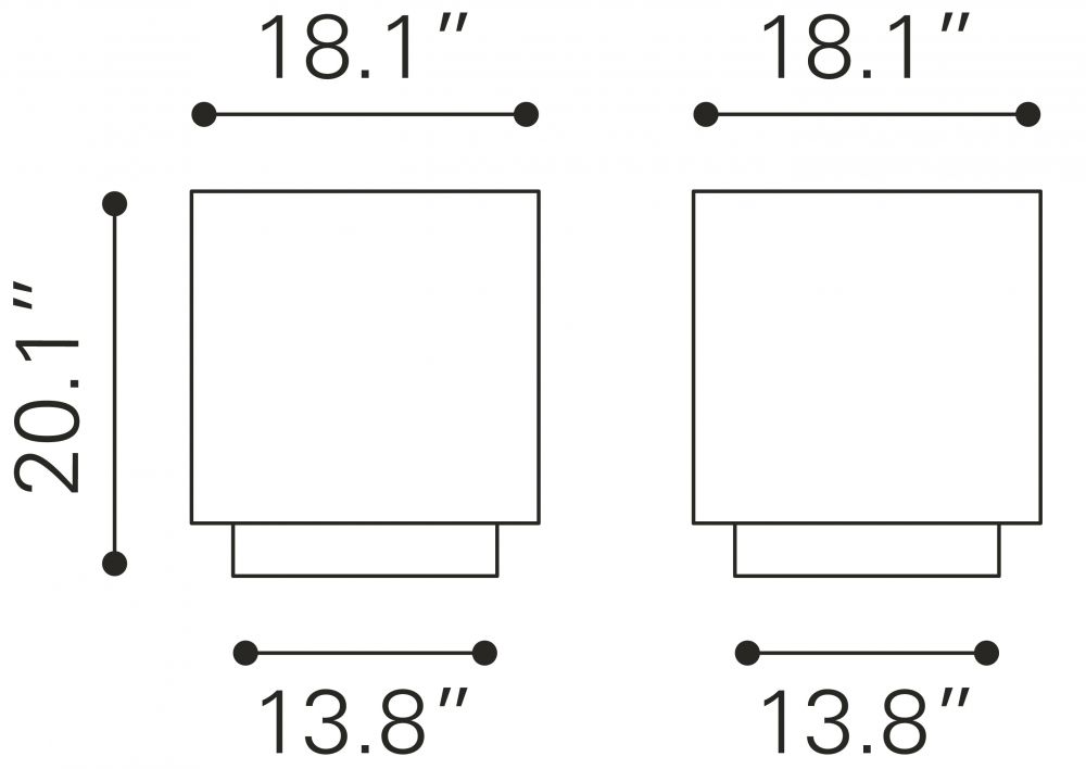 aluminum side table