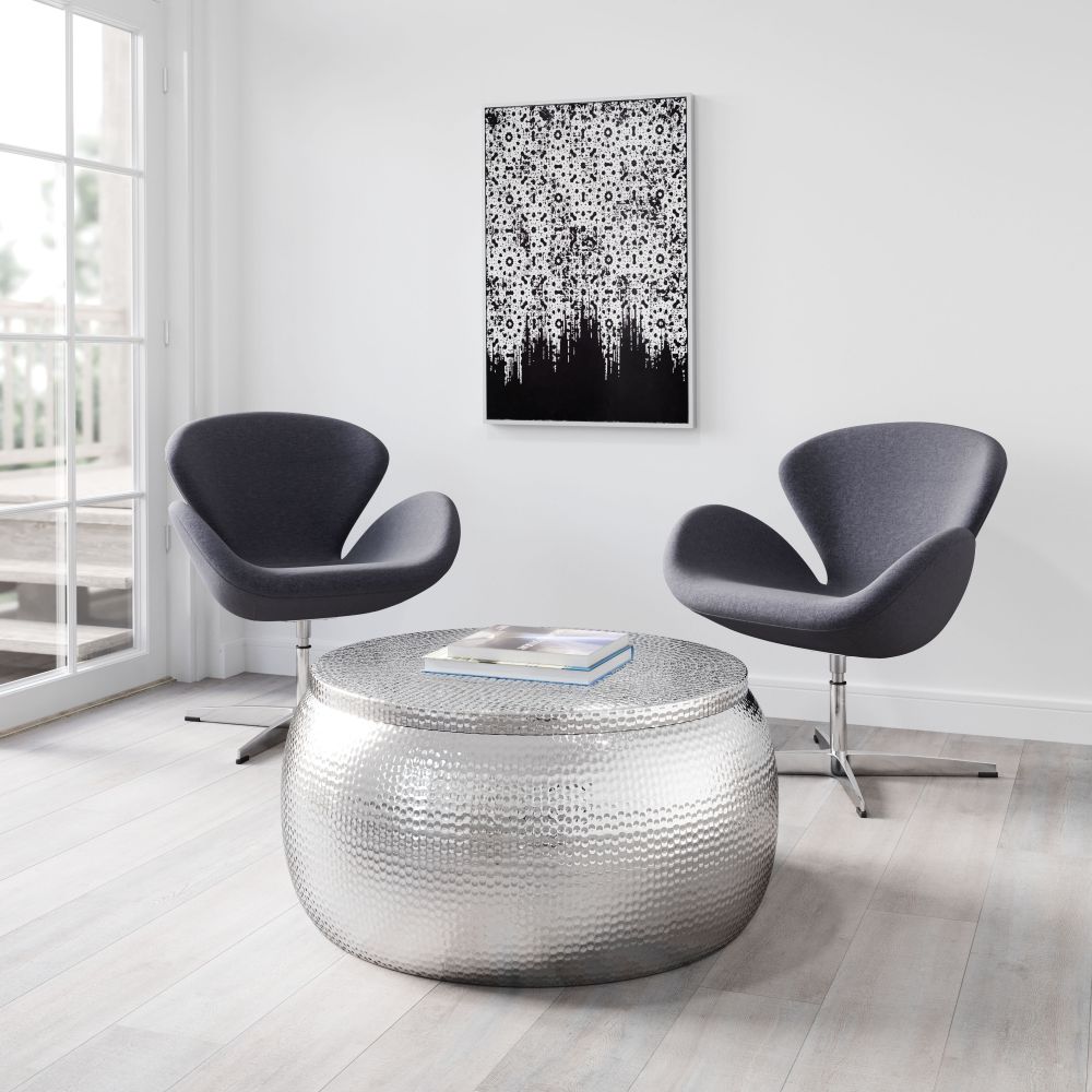 silver Aluminum coffee table