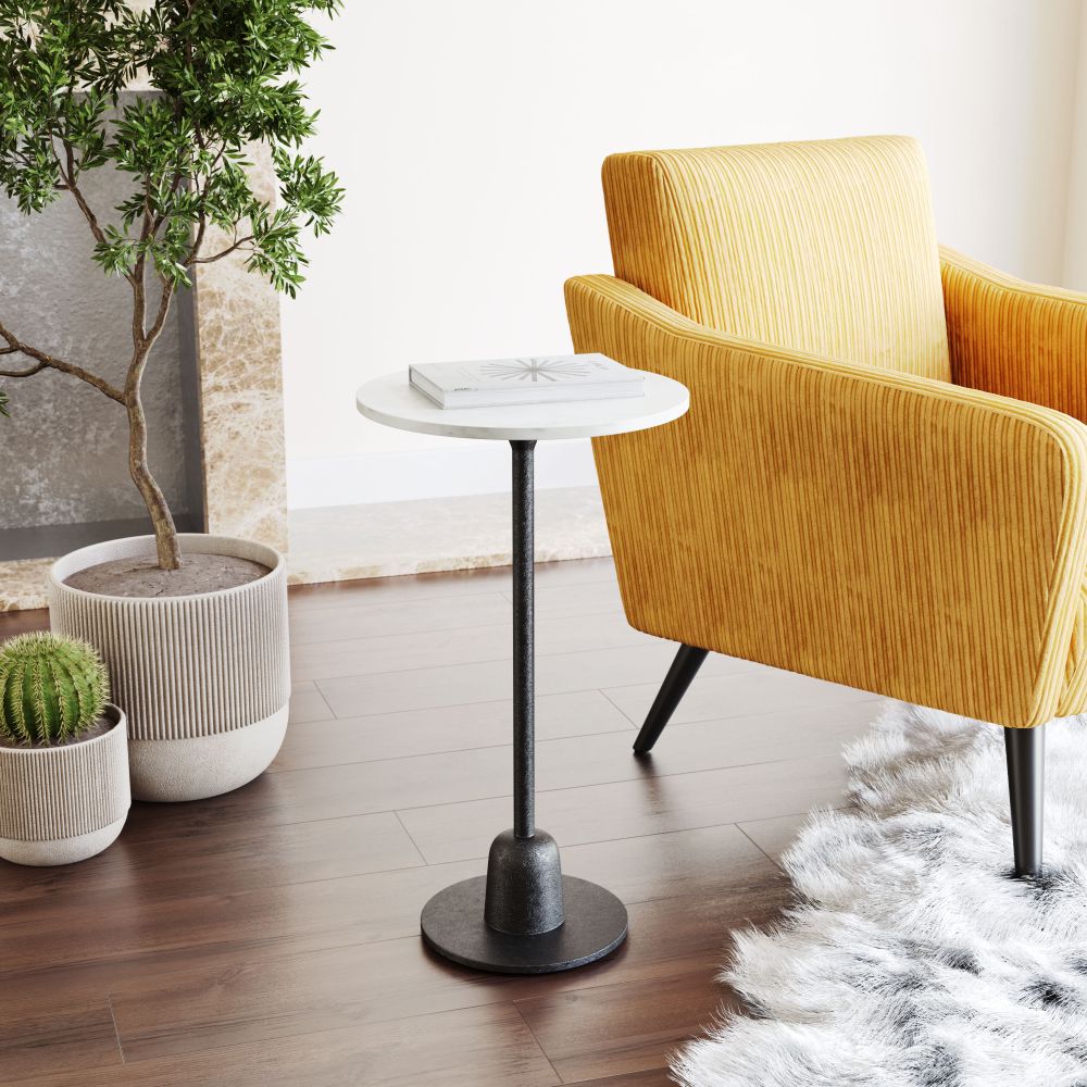 white side table