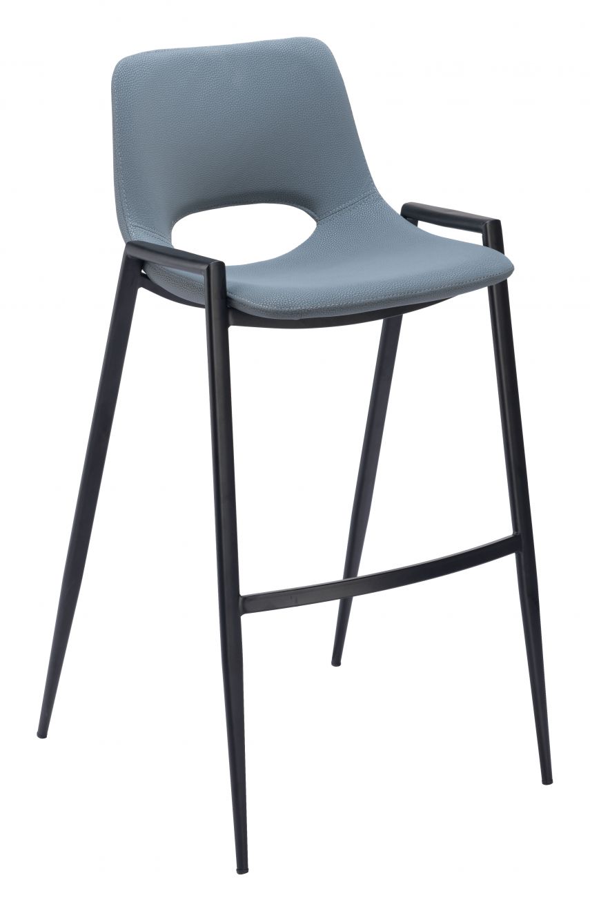 blue bar stool