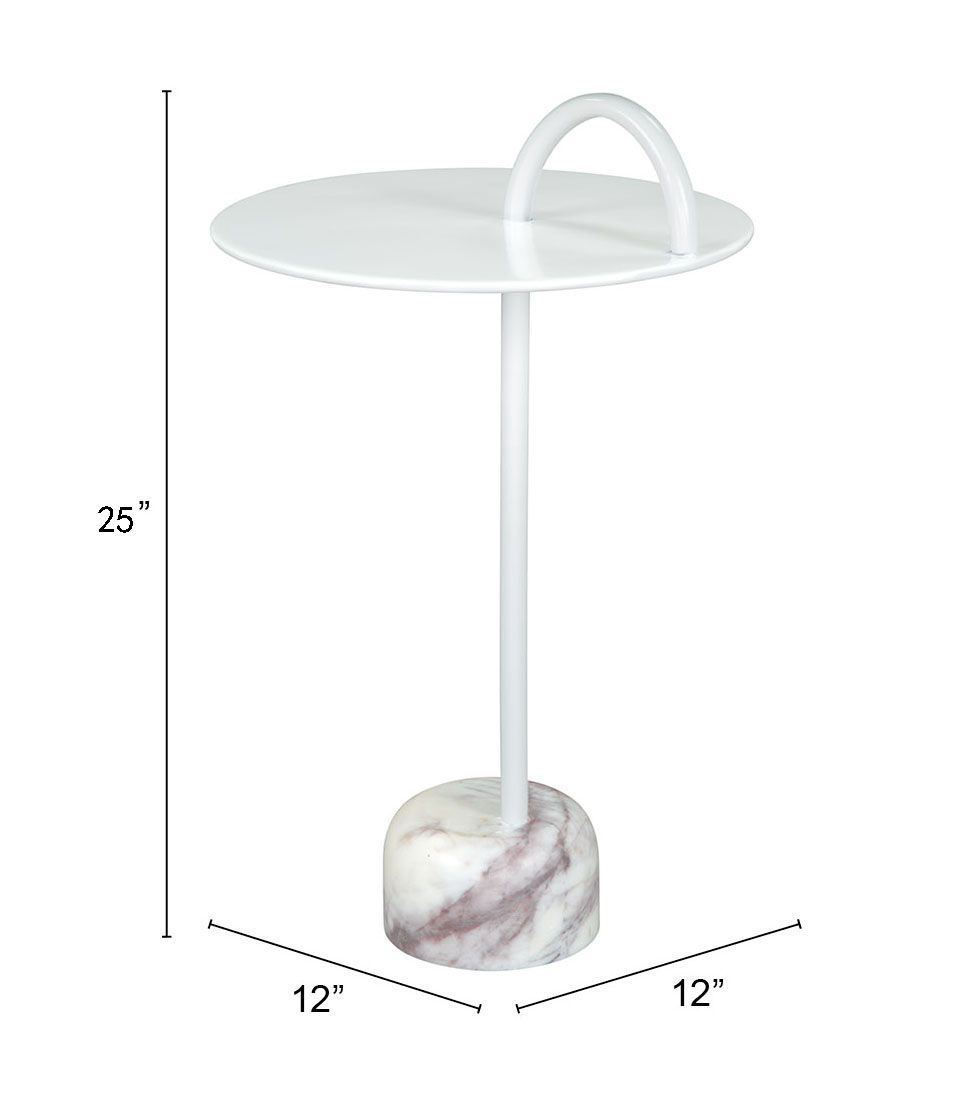 steel side table