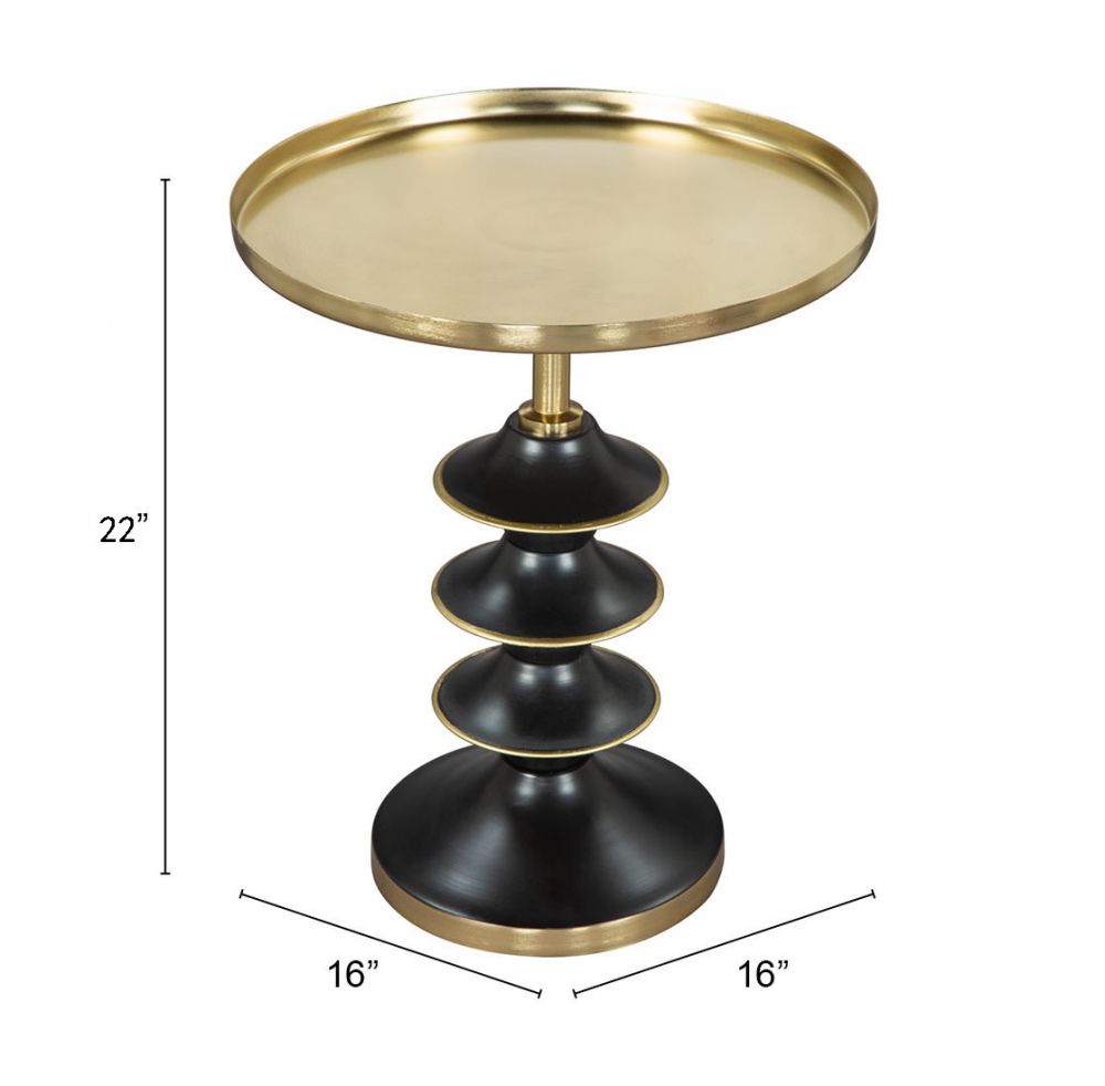 powder coated iron end table