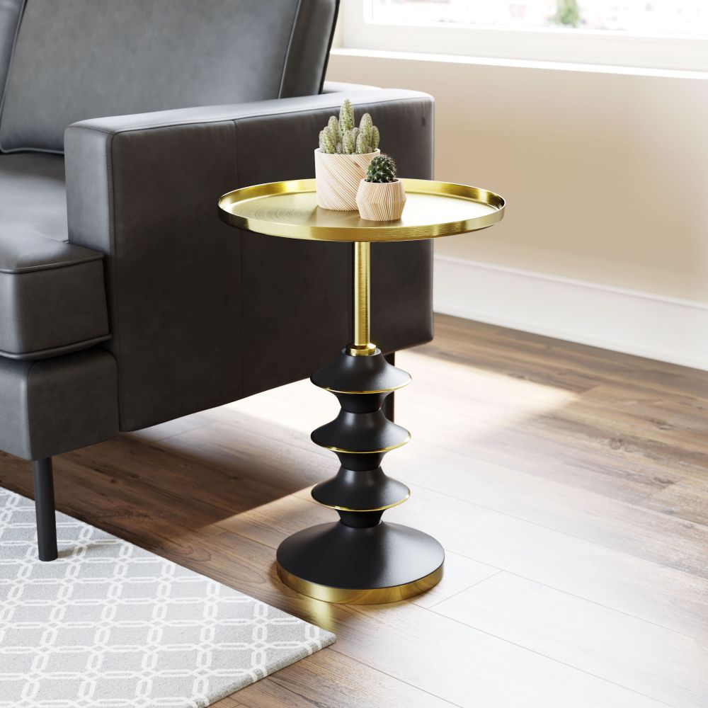 black side table