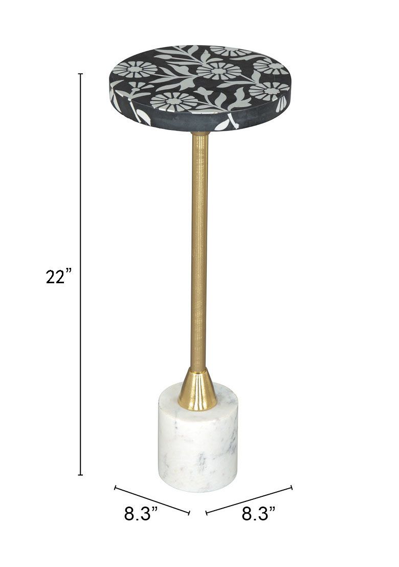 golden end table