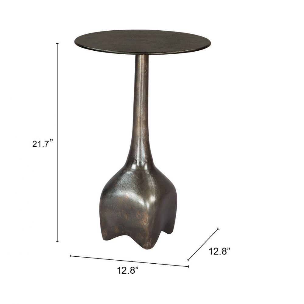 aluminium side table