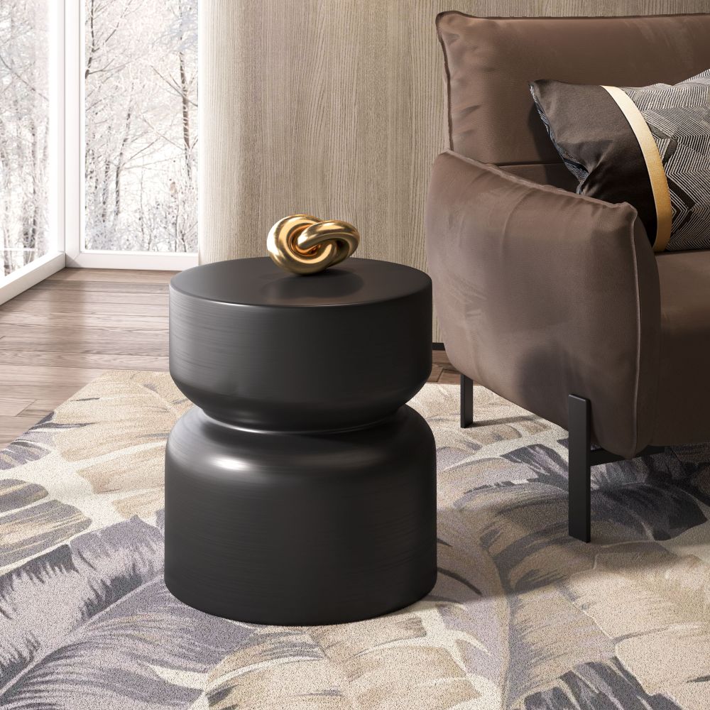 black end table