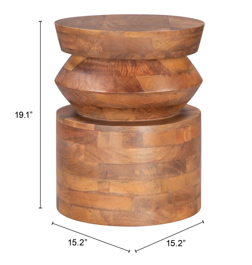 brown wooden side table