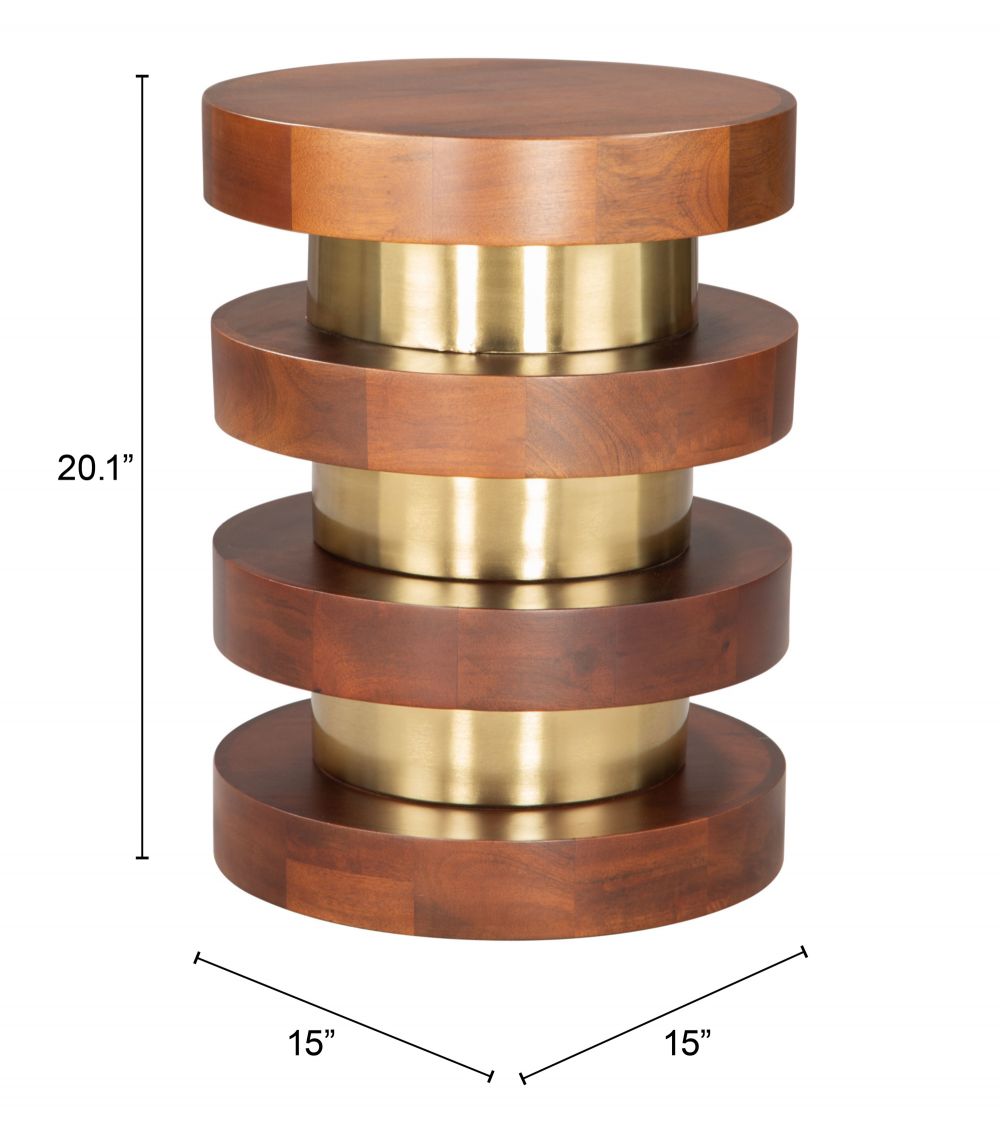 golden end table