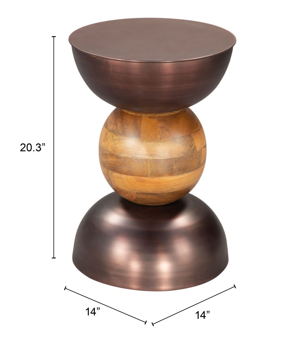bronze end table