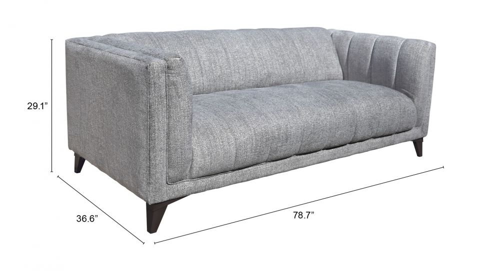 dark grey fabric sofa
