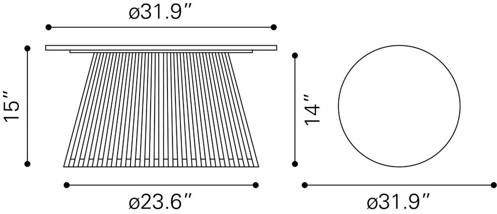 white coffee table