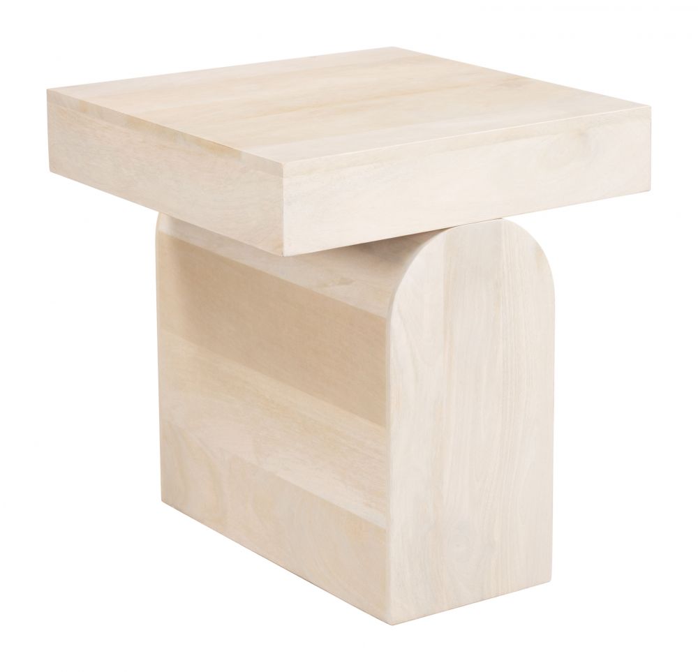 beige end table