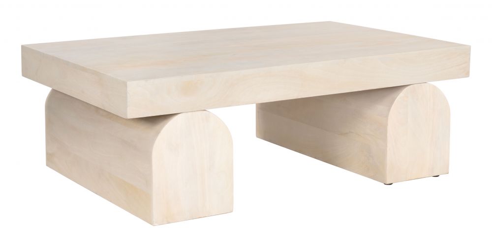 beige wood coffee table