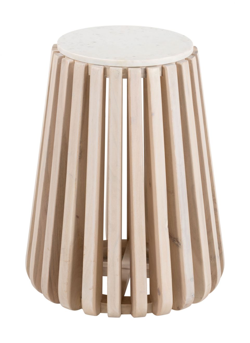 white marble side table