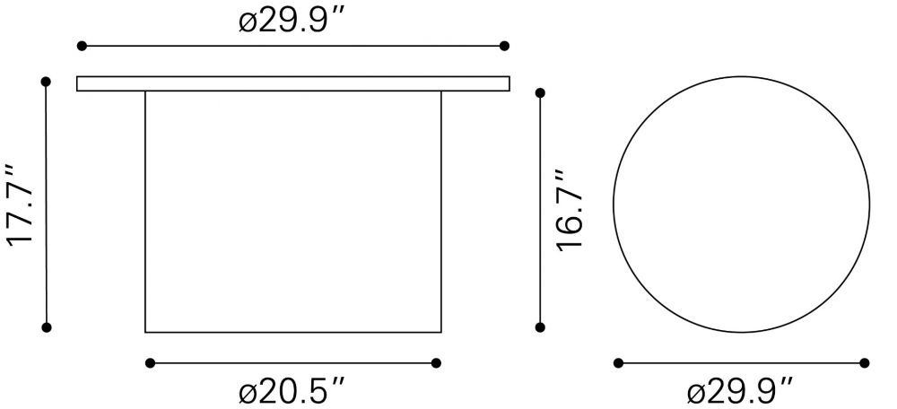white coffee table