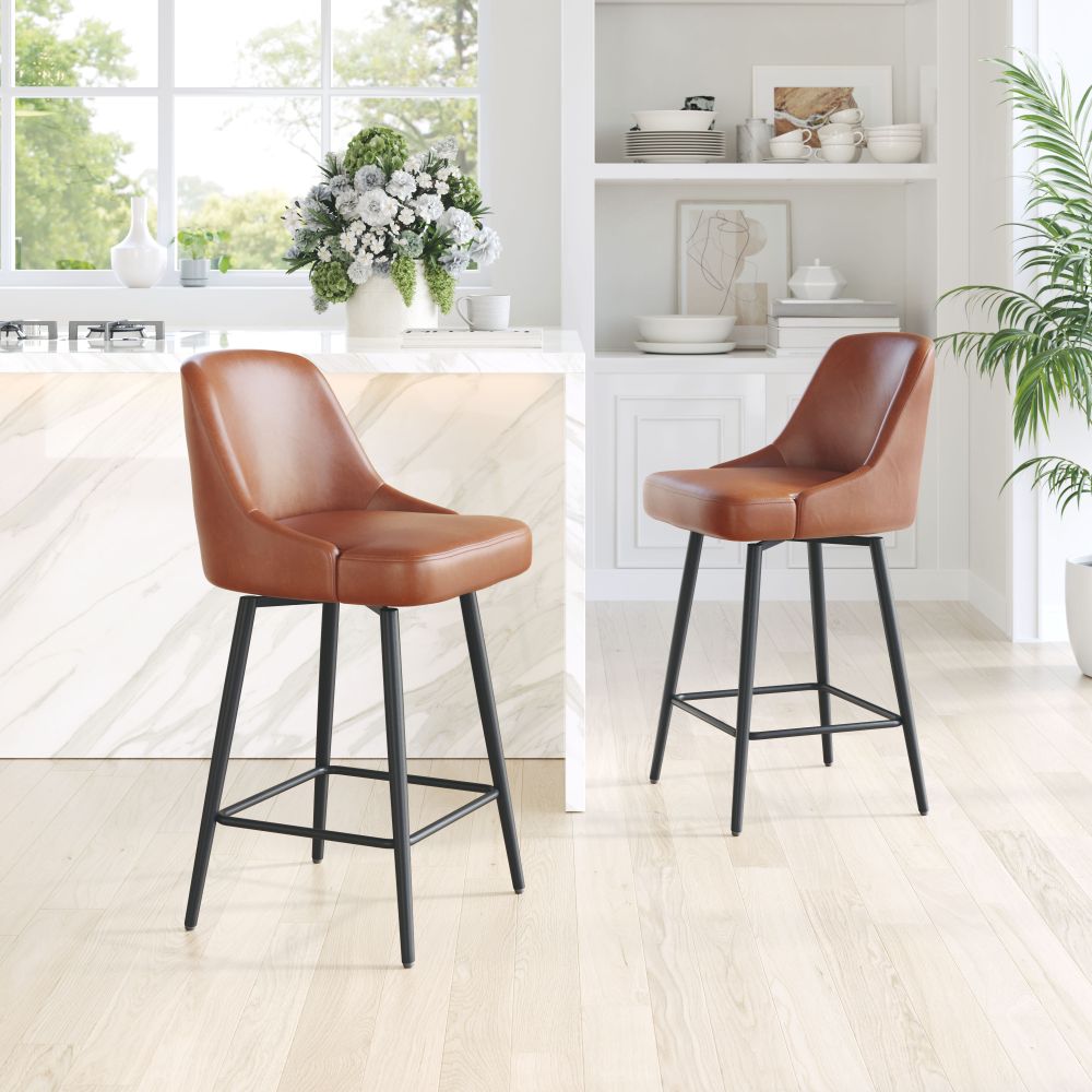 brown counter stool