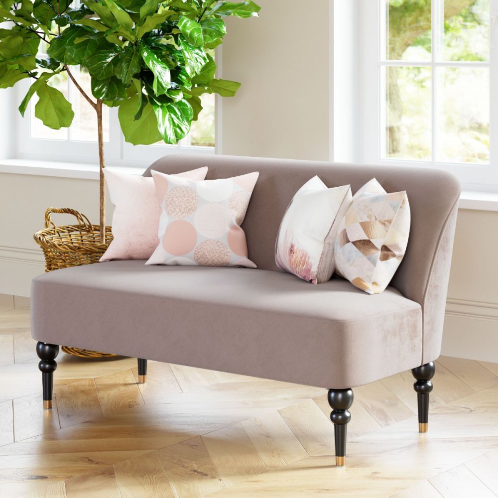 brown loveseat