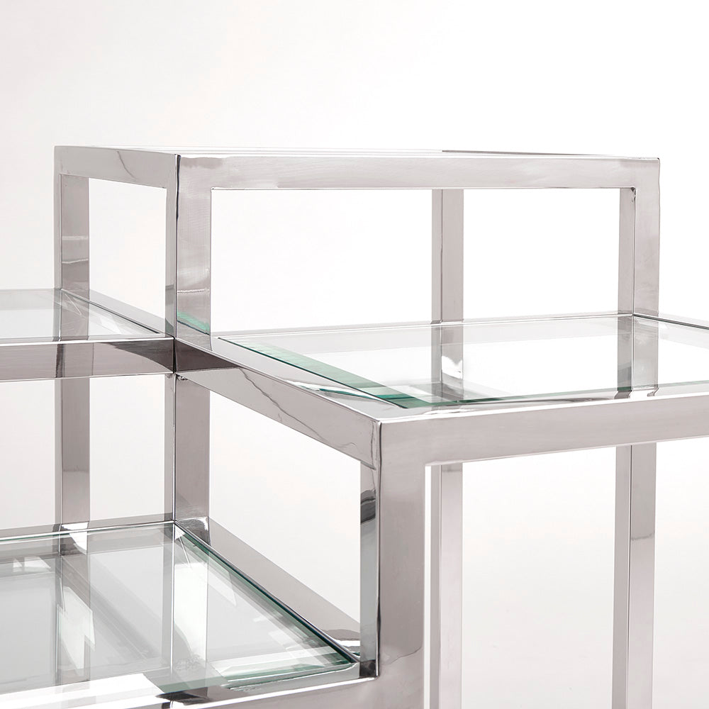 glass end table