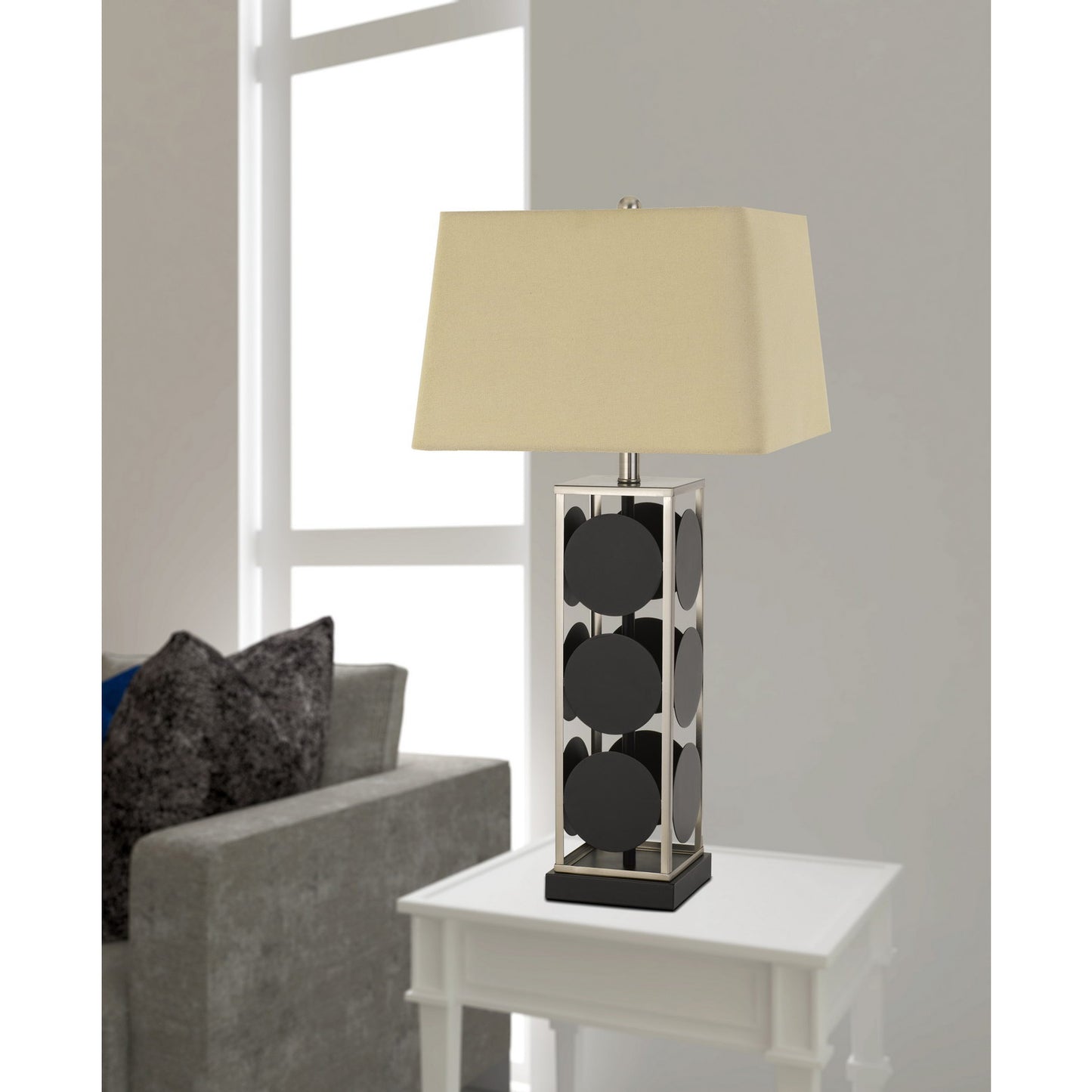 black table lamp