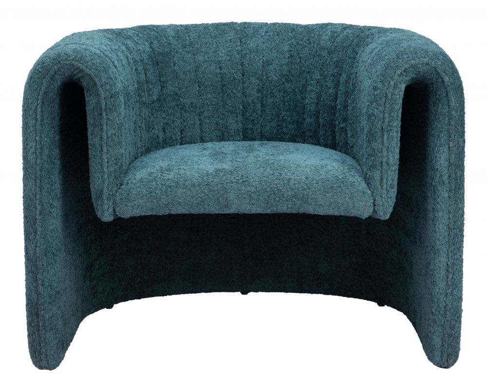 blue green fabric accent chair
