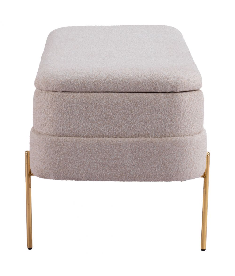 fabric storage bench