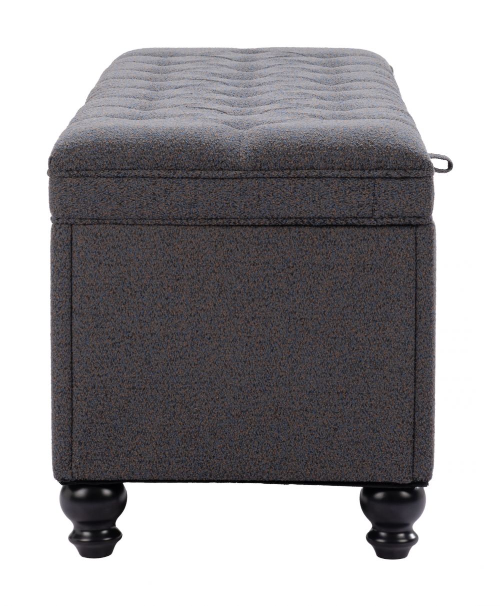 grey storage bench