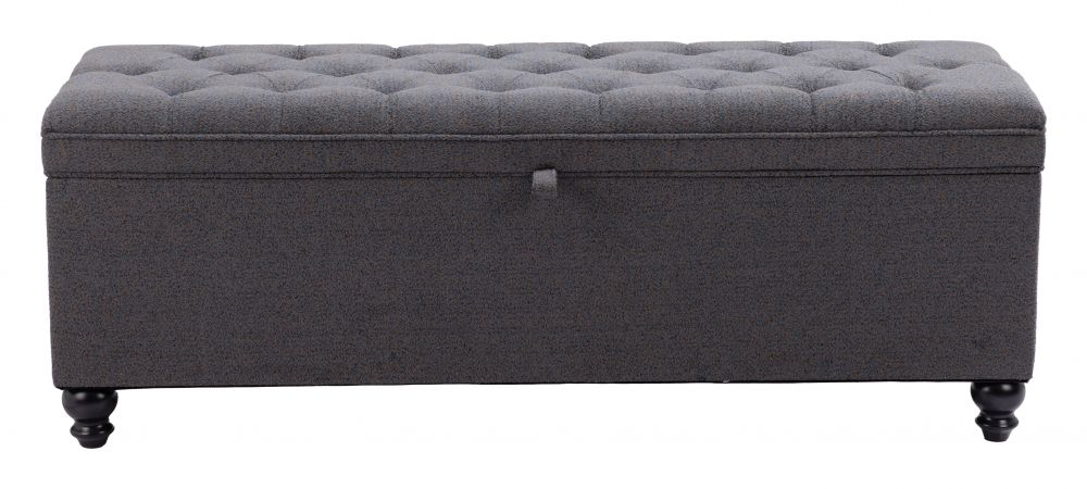 fabric storage bench