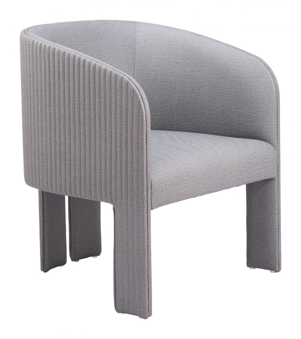 grey fabric accent chair