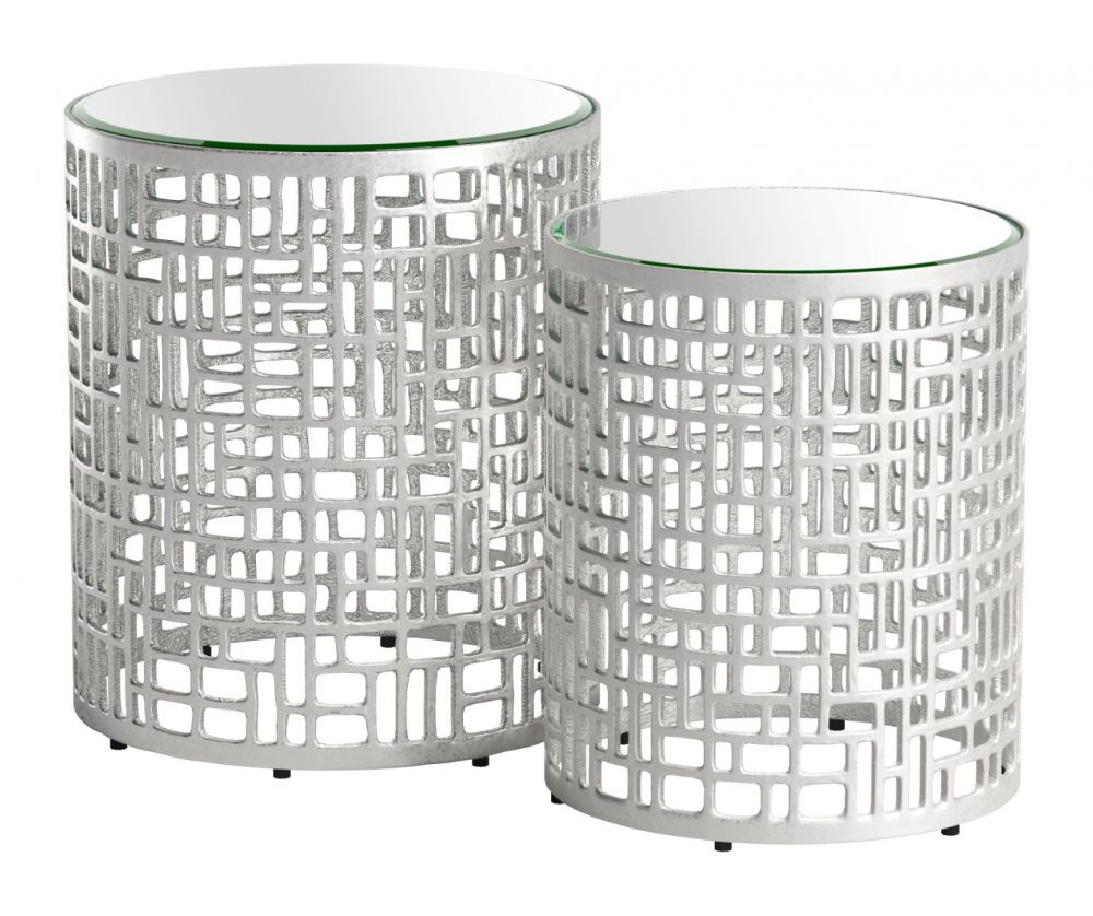 glass end table