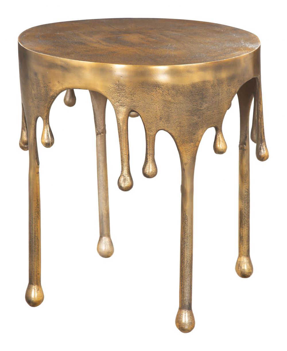 gold end table