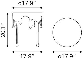 aluminum end table