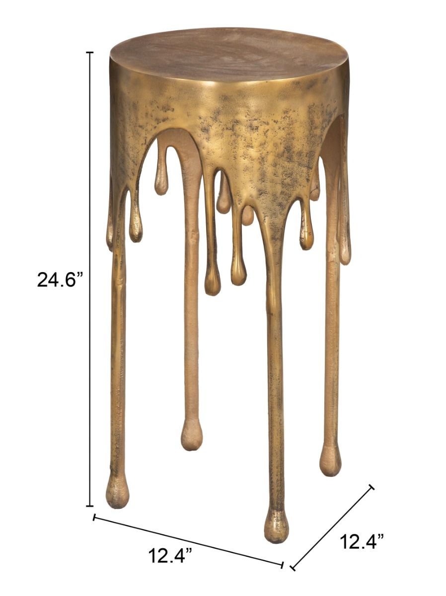 painted aluminum accent table