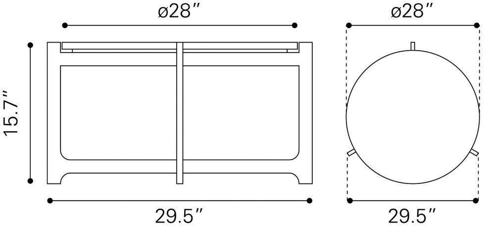 white coffee table