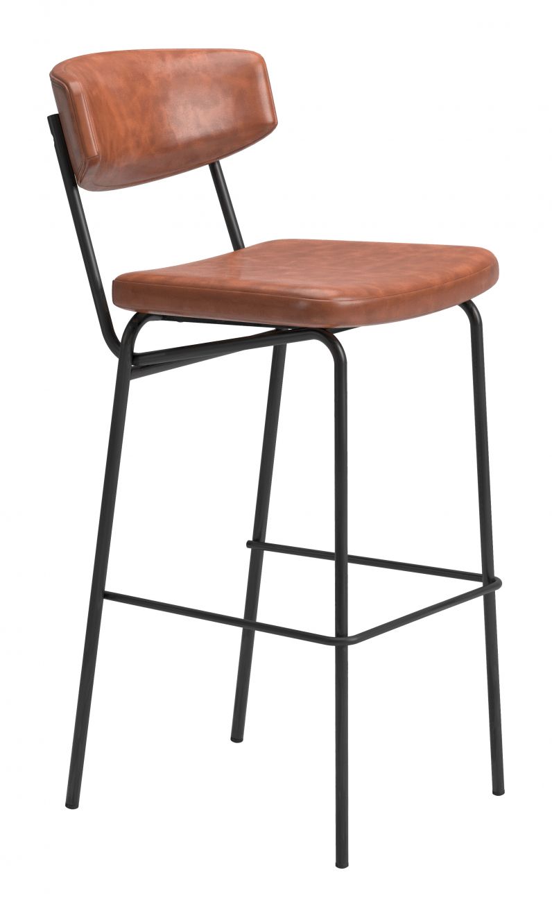 brown bar stool