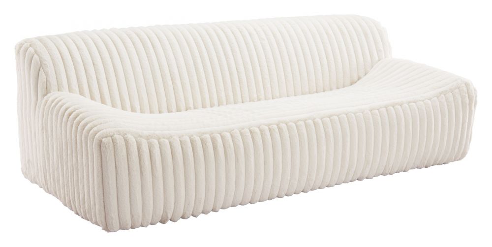 white fabric sofa