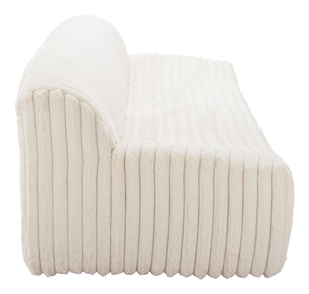 white fabric sofa